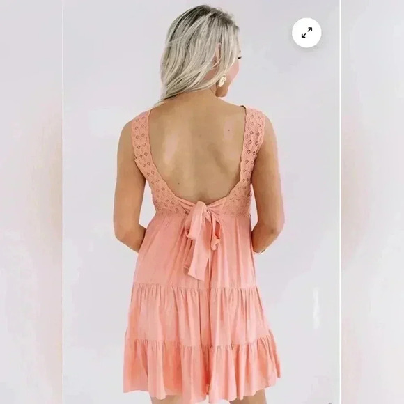 Entro Sz Large Faiirycore Eyelet Lace Top Ruffle Bottom Dress - Picture 4 of 8